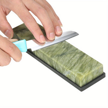 Piedra de Afilar Esmeralda de 10,000 Grano Premium con Soporte Antideslizante - Perfecta para Cuchillos y Herramientas de Cocina, Acabado de Pulido Fino