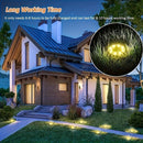 4 piezas de luces solares LiHangStar para senderos - Luces solares para exteriores, escaleras y césped con luz cálida/blanca, batería recargable, sensor de movimiento, montaje semienterrado para patio, caminos, escaleras - Plástico duradero, luces solare