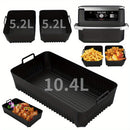3 bandas para freír, adecuadas para Ninja AF500, bandeja de cestilla reutilizable para horno, bandeja de horno de silicona antiadherente