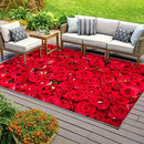 Estera floral de terciopelo de ciervo estrella - Lavable a máquina, respaldo antideslizante, estera suave y duradera de poliéster para patio, balcón o decoración de patio trasero, base crema con diseño de marco floral dorado lujoso, estera de gran área p