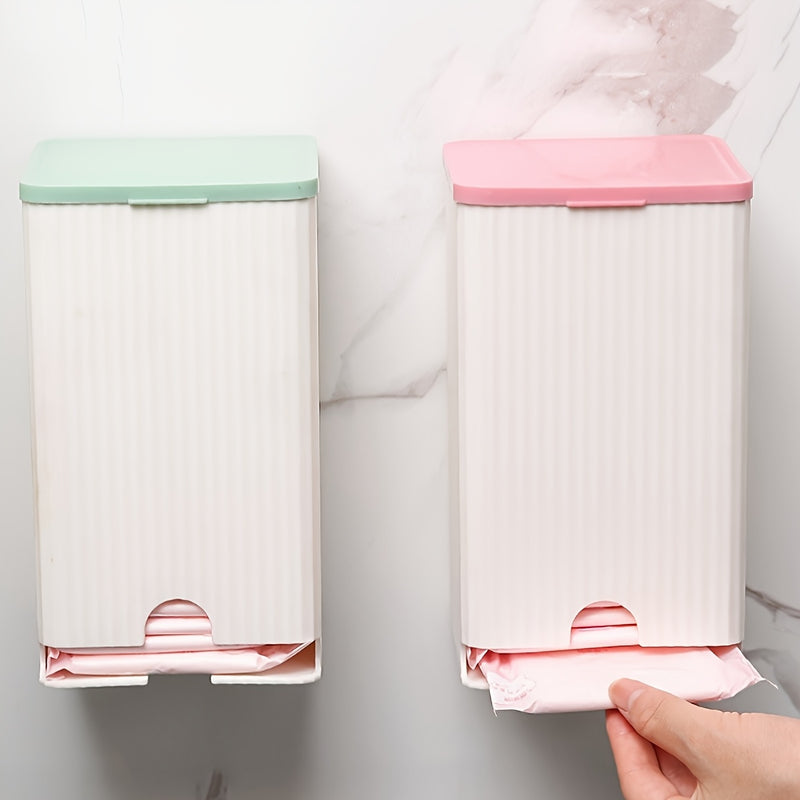 Porta pañuelos perforado, caja de almacenamiento para toallas sanitarias montada en la pared, caja de almacenamiento para baño, organizador para guardar artículos del hogar, ideal para organizar y almacenar en el baño, dormitorio, cocina y oficina