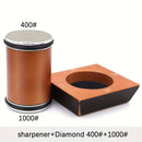 Afilar Giratorio, Soporte Magnético para Cuchillos con Piedra de Afilado Diamantada en Ángulos de 15°, 18° y 22° Herramienta Profesional de Cocina Portátil Duradera Fácil de Reemplazar, Regalo Perfecto para Navidad, Año Nuevo o Cumpleaños