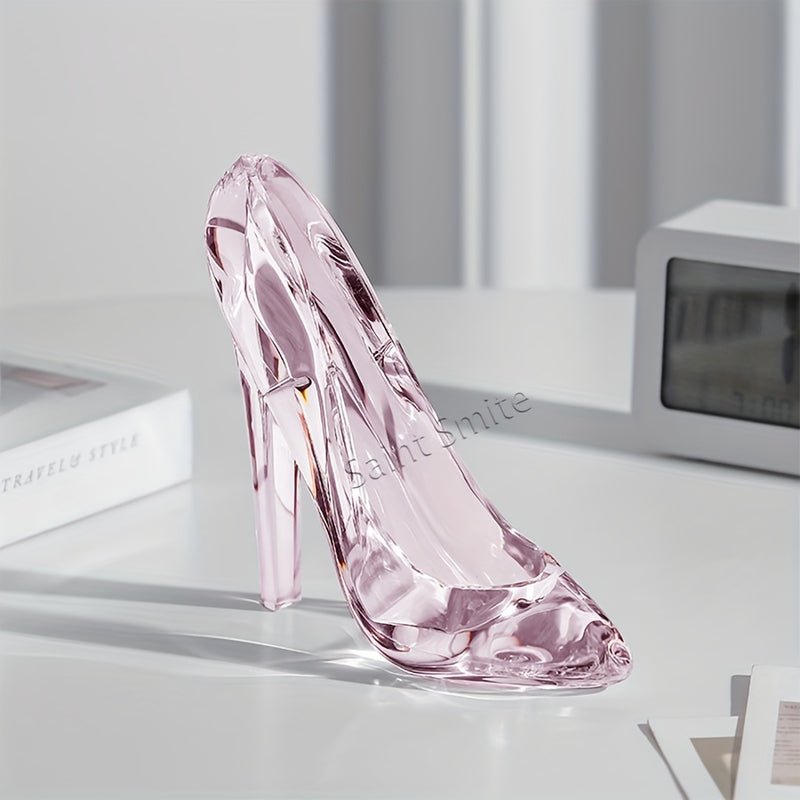 Adorno Elegante de Zapato de Cristal Acrílico - Decoración de Lujo de Inspiración Nórdica para el Hogar, Perfecto para Cualquier Habitación, Regalo Ideal para San Valentín