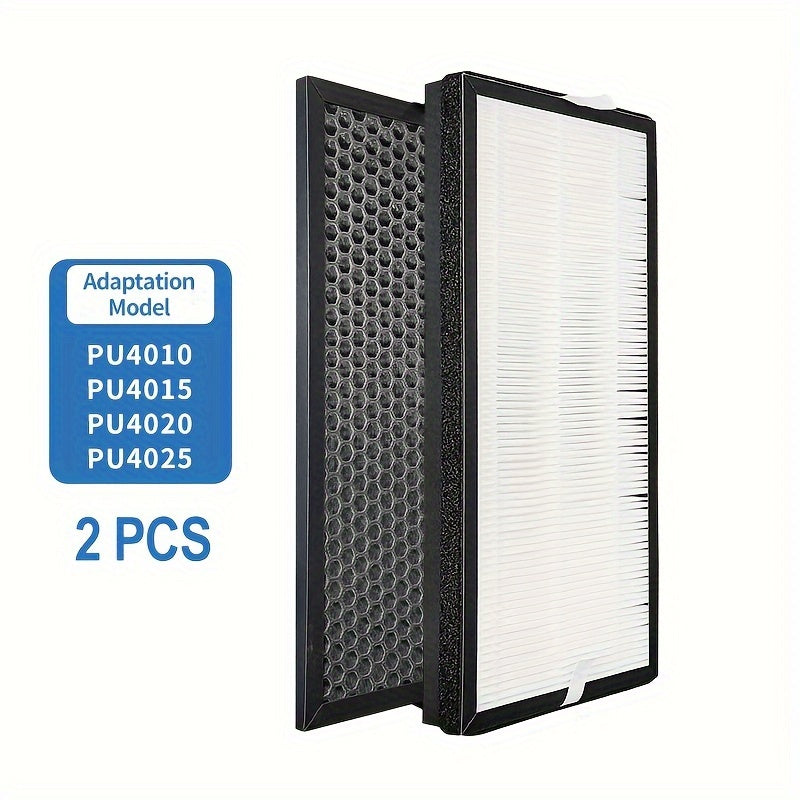 Juego de 2 filtros HEPA de repuesto compatible con purificadores de aire Rowenta INTENSE PURE de la serie PU40XX PU4010 PU4015 PU4020 PU4025, pieza # XD6074U0 XD6075 XD6070 XD6060 XD6065