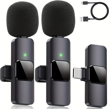Micrófono de solapa plug-and-play, sonido ultra claro de 360°, ligero y portátil, con cancelación de ruido para transmisiones en vivo, entrevistas, reuniones por video, grabación de video y llamadas por video