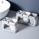 Juego de Portacepillos y Portapasta de Dientes con Diseño Chic y Drenaje - Ideal para la Organización del Baño, Decoración del Hogar