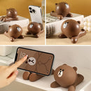 Soporte para Teléfono de Oso de Peluche Impermeable de 1 Pieza, Base Decorativa de Plástico, Adecuado para Hogar y Oficina, Ideal para Regalos de Vacaciones y Cumpleaños