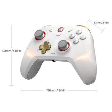 Gamesir Cyclone 2 Gamepad Inalámbrico - Ergonómico, Compatible con TMR Sticks y Triggers de Efecto Hall, Iluminación RGB para una Experiencia de Juego Mejorada en Switch, PC, Android, iOS y Steam