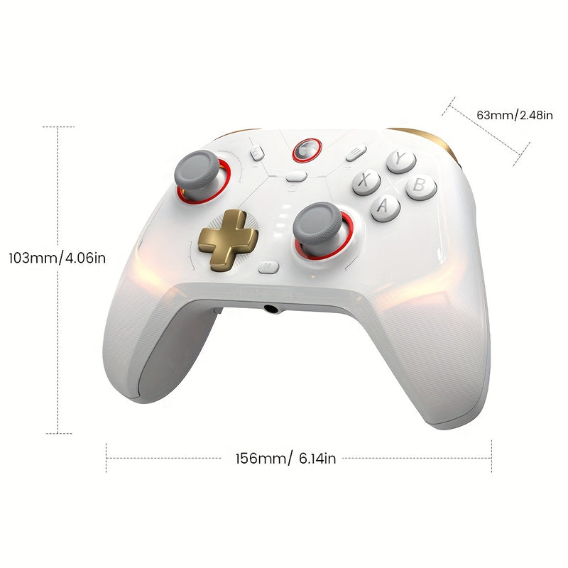 Gamesir Cyclone 2 Gamepad Inalámbrico - Ergonómico, Compatible con TMR Sticks y Triggers de Efecto Hall, Iluminación RGB para una Experiencia de Juego Mejorada en Switch, PC, Android, iOS y Steam