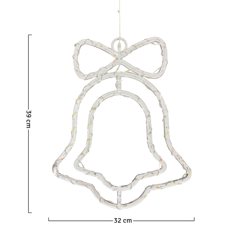 Figura Decorativa LED Campana Navideña Luminosa 2232