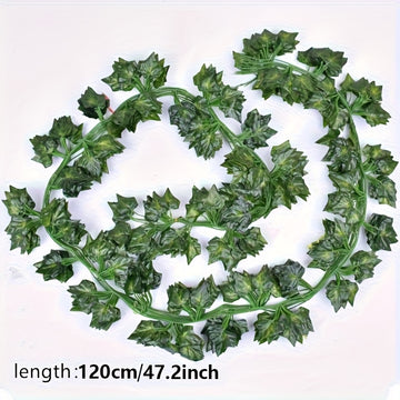 12pcs Enredaderas Artificiales de Hiedra, Guirnalda de Hojas Colgantes de Plantas de Hiedra para Decoración de Pared de Habitación, Jardín, Oficina, Boda, Guirnalda de Hojas de Hiedra Verde para Colgar en la Pared, Decoración de Jardín para el Hogar, Fal