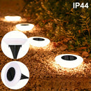 Conjunto de 4 Luces Solares para Caminos Exteriores, Encendido/Apagado Automático con Diseño Decorativo de Piedras Preciosas Enterradas en el Suelo, Iluminación Paisajística Duradera y Eficiente en Plástico para Jardín, Patio