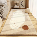 1 alfombra súper suave, de pelo bajo y lavable - Diseño abstracto moderno en beige, marrón y gris - Antideslizante, sin deshilachado, rectangular para dormitorio, sala, pasillo, oficina, lavandería y porche, alfombras para sala
