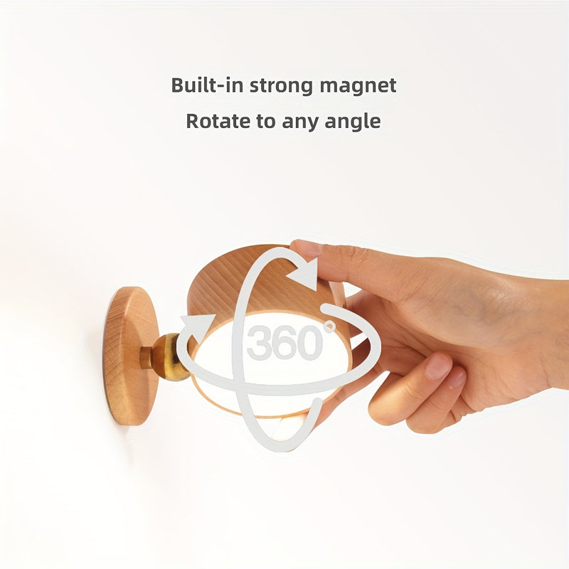 2 piezas de luces de pared LED con control táctil, regulación sin pasos, luces de lectura giratorias de 360°, batería de litio recargable, diseño moderno de madera con cable de carga USB, brillo ajustable, iluminación de cabecera | Lámpara de pared moder
