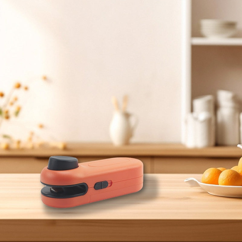 Sellador de calor portátil para bolsas de snacks de comida, máquina de sellado de vacío para comida, clip de sellado de snacks para bolsas de almacenamiento de embalaje de plástico, mini sellador de mano para el hogar, adecuado para sellar bolsas de plás