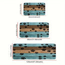 Alfombra de Puerta Suave y Absorbente con Huellas de Perro - Secado Rápido, Lavable a Máquina para Entrada, Baño, Comedor, Sala de Estar, Oficina - Decoración del Hogar