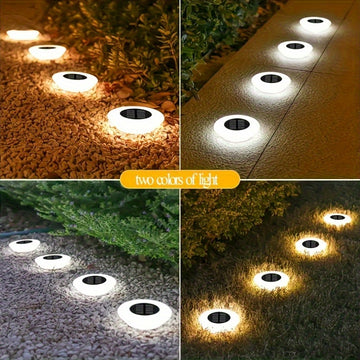 4 luces solares para senderos - Iluminación decorativa para jardines y paisajes al aire libre con hardware de instalación, batería de níquel, control de interruptor, impermeable y eficiente en energía para patios, senderos y características acuáticas, lu