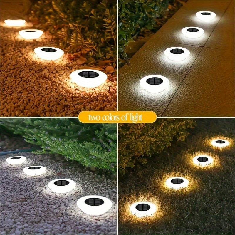 4 luces solares para senderos - Iluminación decorativa para jardines y paisajes al aire libre con hardware de instalación, batería de níquel, control de interruptor, impermeable y eficiente en energía para patios, senderos y características acuáticas, lu