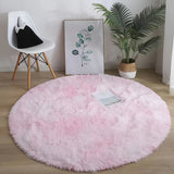 Alfombra de peluche súper suave, forma redonda, linda y atractiva, antideslizante, fácil de limpiar, lavable a máquina, ideal para sala, habitación, pasillo, sala de juegos, dormitorio, decoración de habitación, ¡imprescindible para cada hogar!