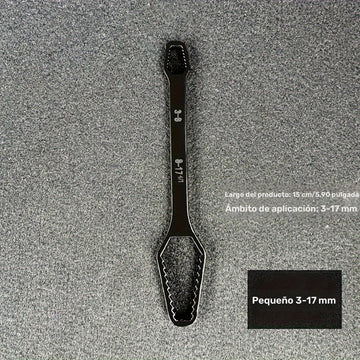 [Llave Torx Ajustable 5mm Negro] Llave Torx Ajustable de 5mm de Grosor Negro - 1ud Llave de Boca Dual Multipropósito, Tamaño de Boca 3-17mm - Herramienta Manual Portátil para Uso Automotriz y Doméstico