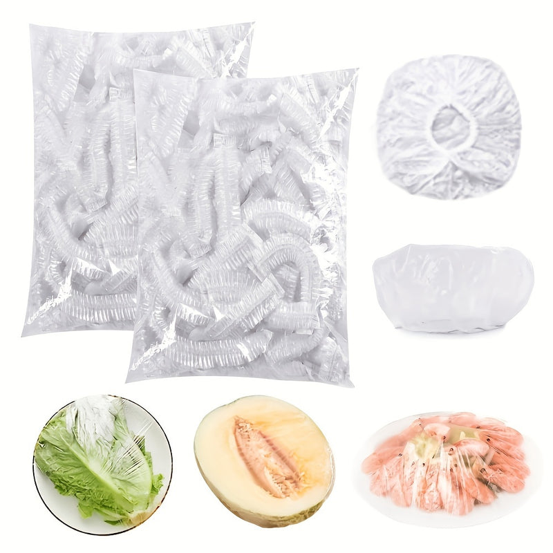 100 piezas de cubiertas adhesivas desechables de colores - Plástico grado alimenticio, perfectas para cocina, picnics y asados