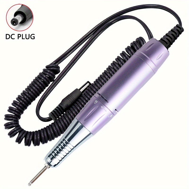 Mango eléctrico profesional para taladro de uñas, 35 000 RPM, accesorio para taladro de manicura, lima, pulidora, amoladora (sin olor, alimentación de CC, 36 V o menos)