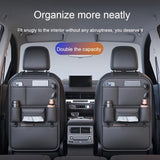 Bolsa de almacenamiento de respaldo de asiento de automóvil Ling Grid 4021, Negro, Sin necesidad de energía, Organizador de vehículo con caja de pañuelos, estante de almacenamiento de respaldo de silla para almacenamiento y organización de garaje y hogar