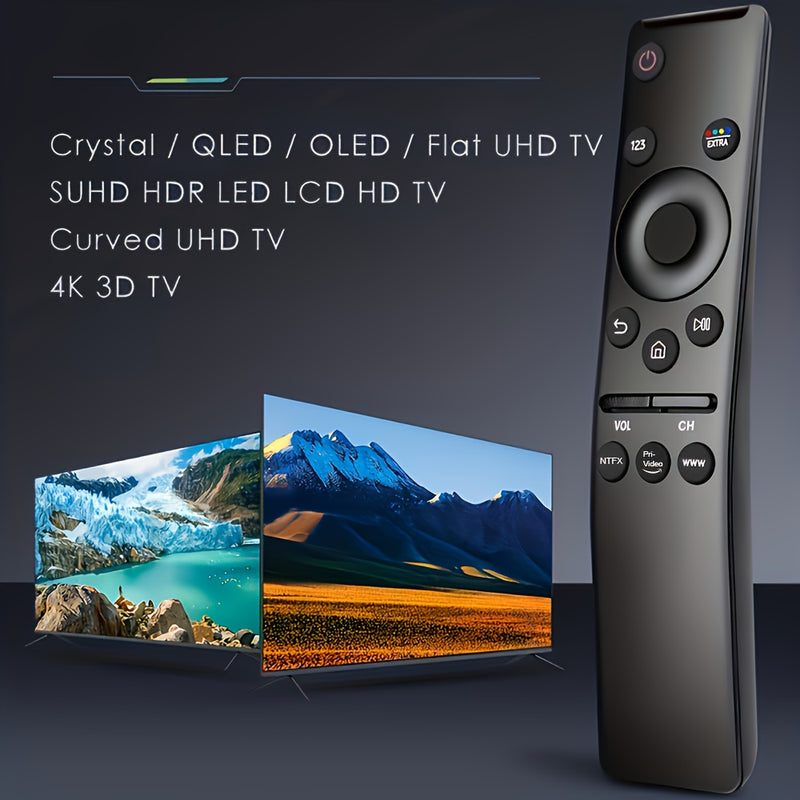 Control Remoto Universal para TV Samsung, Infrarrojo, Alimentado por Batería, Compatible con LED, QLED, UHD, SUHD, HDR, LCD, Curvo, Solar, HDTV, 4K, 8K, 3D, Smart TVs - No Incluye Batería