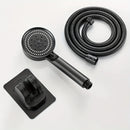 Juego de Ducha con 5 Funciones, Soporte y Manguera de 1.5m, Cabezal de Ducha de Alta Presión con Soporte Ajustable: Cinco Velocidades Cascada+1.5 +Montaje en Pared