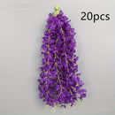 20 piezas de Guirnalda Artificial de Glicinas - Enredadera Colgante Morada y Blanca para Bodas, Fiestas, Paredes y Techos del Hogar - Decoraciones Florales Sin Mantenimiento, Adornos para Fiestas | Enredaderas de Bajo Mantenimiento