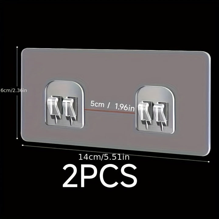 Juego de 2 canastas de almacenamiento sin taladro y ganchos de esquina para baño, dormitorio, clóset, gabinete de cocina, colgadores multiusos de estilo moderno, ganchos utilitarios