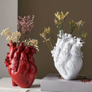 1pc Adornos de resina en forma de corazón, para escritorios y salas de estar, incluyendo jarrones de flores y arreglos de flores secas para mesas de comedor, jarrones de flores de resina para escritorios