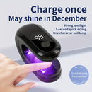 Lámpara de curado de uñas mini portátil con pantalla de visualización digital, carga USB, adecuada para peluquerías, uso en casa, viajes para endurecer uñas de gel, vida útil de la batería ultra-larga con modo de temporizador.