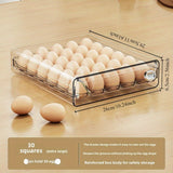 Organizador Transparente de Huevos con Diseño de Cajón Doble - Apilable, Ahorra Espacio para Refrigerador y Cocina, Base Antideslizante, Fácil Limpieza, Cartón Plástico para Frescura y Visibilidad - Ideal para Hogar y Cocinas Comerciales, Tapa Abatible