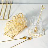 Juego de 6 piezas de cojines de acrílico con papel de oro - Alfombras de lujo resistentes al calor - Protectors de mesa redonda de moda para decoración del hogar - Perfectos para Navidad, Halloween, Pascua, Hanukkah, Acción de Gracias