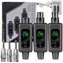 Sistema de micrófono inalámbrico con transmisor y receptor XLR, con alimentación de ilusión de 48V, para micrófono activo/conductor, sistema de altavoces, mezclador de audio, conector USB/tejido, batería de litio, voltaje de funcionamiento <36V, sin carg