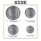 Juego de 4 Tapas para Quemador de Estufa de Gas Sabauf, Accesorios de Tapa de Hierro para Estufas de Carbón y Gas con Superficie Cóncava Brillante Cubierta de Fuego del Horno 10+7.5+7.5+5.5cm