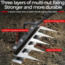 1pc Rastrillo Manual de Alta Resistencia - con Puntas Afiladas para Cavar, Jardinería, Grava y Nieve - Construcción Metálica Robusta, Sin Necesidad de Electricidad - Ideal para Uso Doméstico, Profesional y Comercial - Herramienta para Césped, Patio, Gran