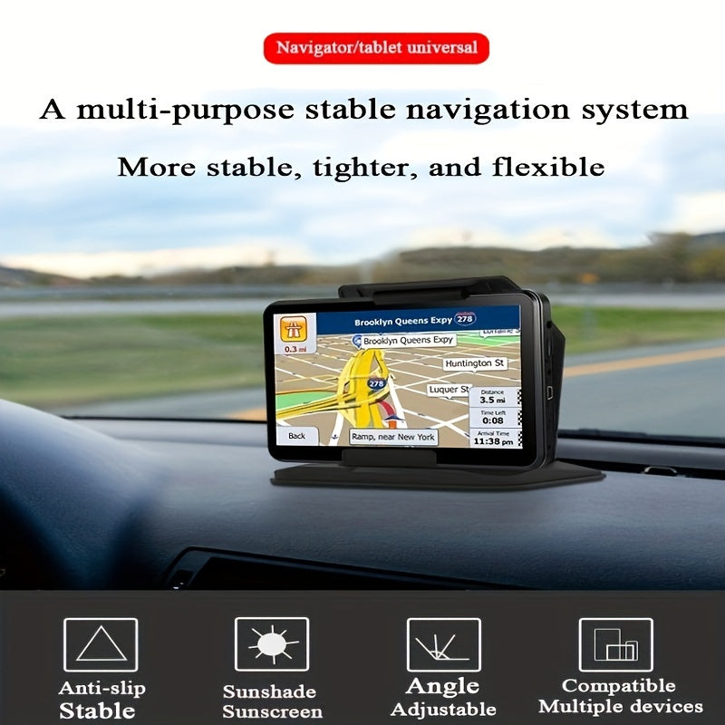 Soporte Universal para Navegación de Teléfono y Tableta en el Coche - Clip de Soporte Multifuncional para Pantallas Horizontales y Verticales - Se Adapta a la Consola Central