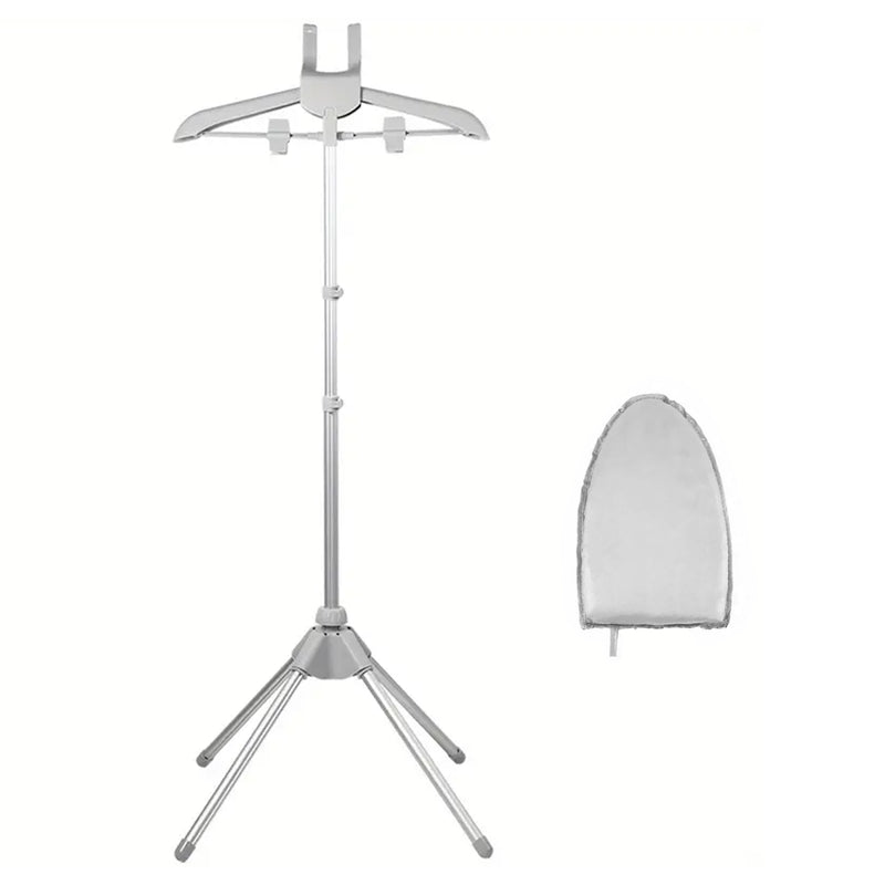 Colgador portátil para planchar con tabla de mano, altura ajustable, ideal para camisas y ropa ligera, juego de rejilla de vapor metálica