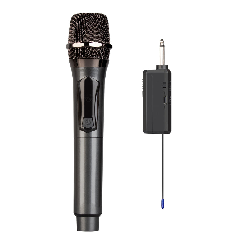 Micrófono Inalámbrico Dinámico de Mano, Micrófono Inalámbrico Recargable, Sistema de Micrófono Dinámico de Mano Bomaite para Karaoke, Fiesta, Iglesia, Reunión, Boda