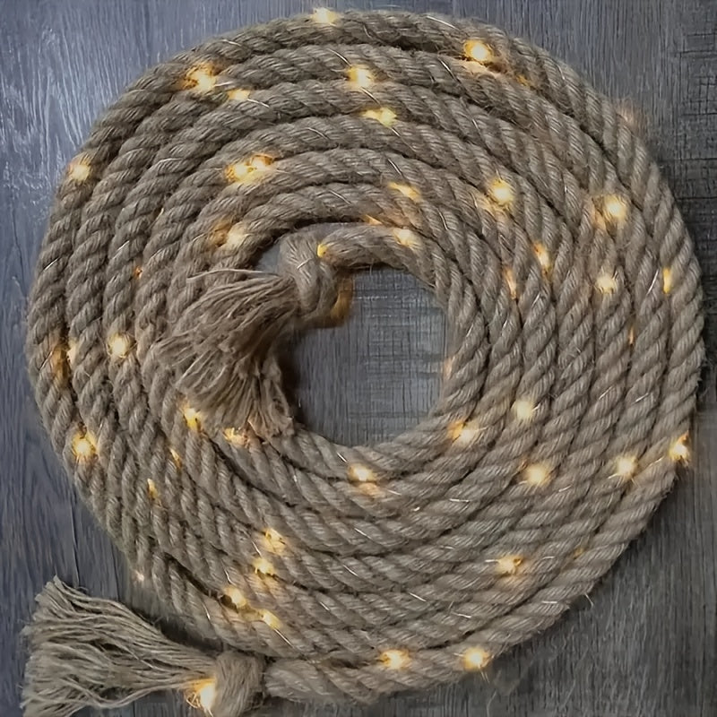 1 pieza de luz solar de cuerda, 5 metros/197 pulgadas - Luces de hadas LED doradas con diseño de cuerda, impermeables y 8 modos, ideales para decoración al aire libre, jardín, patio, pared, techo, balcón - Perfectas para el Día de San Valentín, Pascua, E