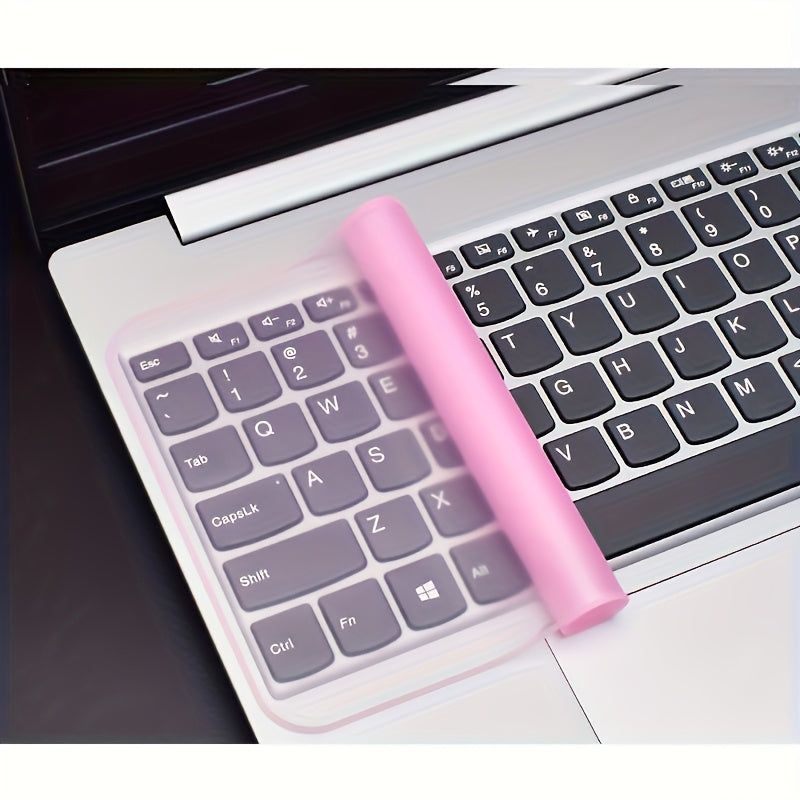 Protector de teclado de silicona, flexible, lavable, antipolvo y duradero, para laptops de 30.48 a 35.56 cm