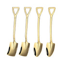 Conjunto de 1/4 piezas de cucharas de acero inoxidable de alto nivel estético, cuchara pala, cuchara para postres, cuchara para frutas, cuchara para té helado, cuchara para mezclar café, cuchara para mermelada, cuchara para helados, cuchara para ensalada