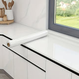 1pc Papel Pintado Autoadhesivo Impermeable - 40cm x 100cm, Patrón de Mármol Negro Brillante, Pegatina de Salpicadero de Cocina a Prueba de Aceite para Armarios, Encimeras y Paredes, Fácil de Cortar y Aplicar