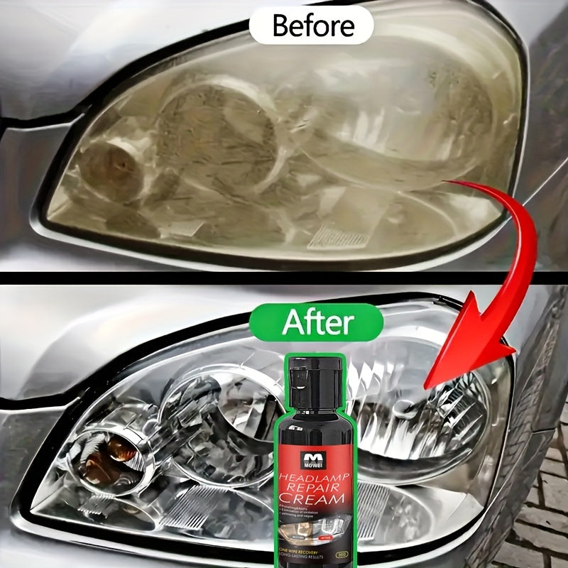 Kit de renovación de faros, pulido de faros, reparación de rayones en faros, resuelve rápidamente los problemas del envejecimiento de los faros, arañazos, amarilleo y deshilachado de los faros, la operación DIY es sencilla, la renovación de los faros est