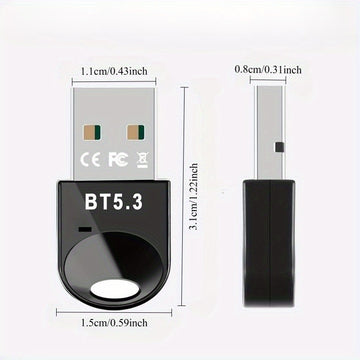 1pc Adaptador inalámbrico USB 5.3, Adaptador de computadora para TV conmutable, ¡Dale a tu computadora función BT de inmediato!
