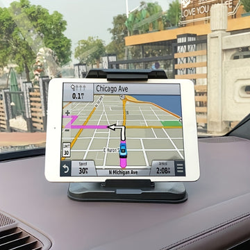 Soporte Universal para Navegación de Teléfono y Tableta en el Coche - Clip de Soporte Multifuncional para Pantallas Horizontales y Verticales - Se Adapta a la Consola Central