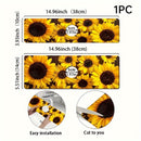 Tapete de fregadero de cocina de secado rápido con estampado de girasol - Poliéster duradero, diseño floral amarillo y negro, ideal para baño, oficina y decoración del hogar, tapete de baño | Tapete decorativo de fregadero | Tapete de poliéster