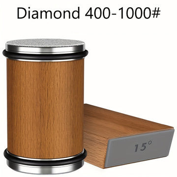 Afila Cuchillos Profesional de 15° y 20° con Soporte Magnético - Herramienta Manual Portátil para Afilar Cuchillos de Chef y Utilitarios, Regalo Duradero para Navidad, Cumpleaños, Año Nuevo, Esenciales de Cocina para Camping, Diseño Metálico Elegante y C